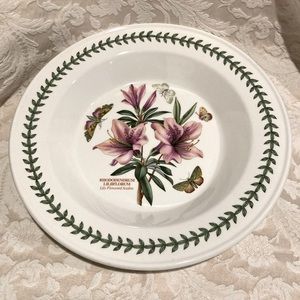 SIGNED Portmeirion Botanic Garden Lily Flowered Azalea 12” Rimmed Serving Bowl